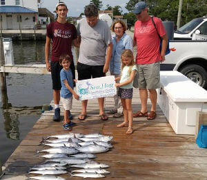 Great catch of king mackerel, wahoo and tuna on an intermediate charter.