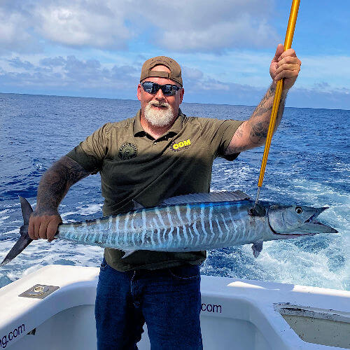 Man Holding Wahoo Outer Banks